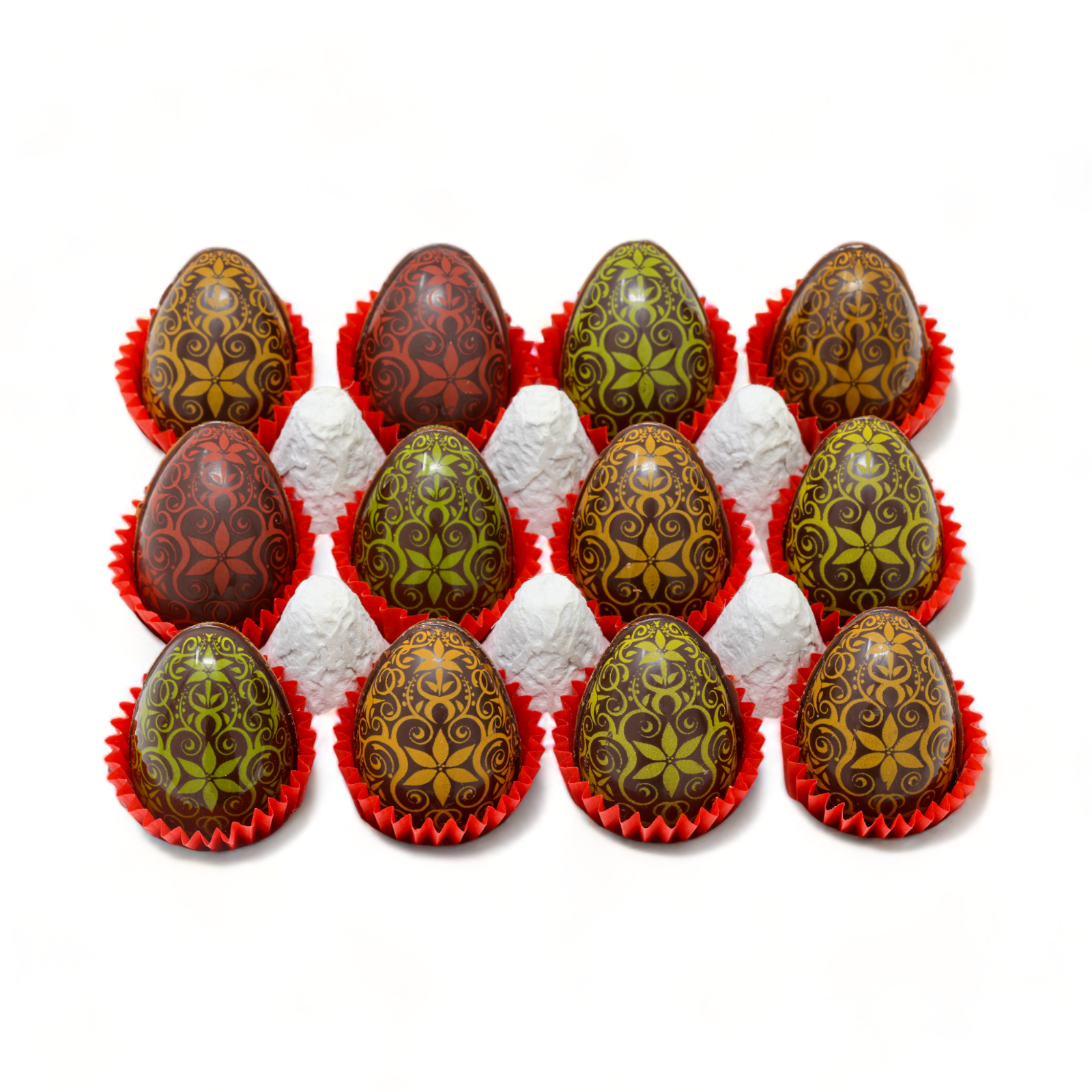 Eggs & Hopp Pralinenbox Nougat mit Haselnusskrokant