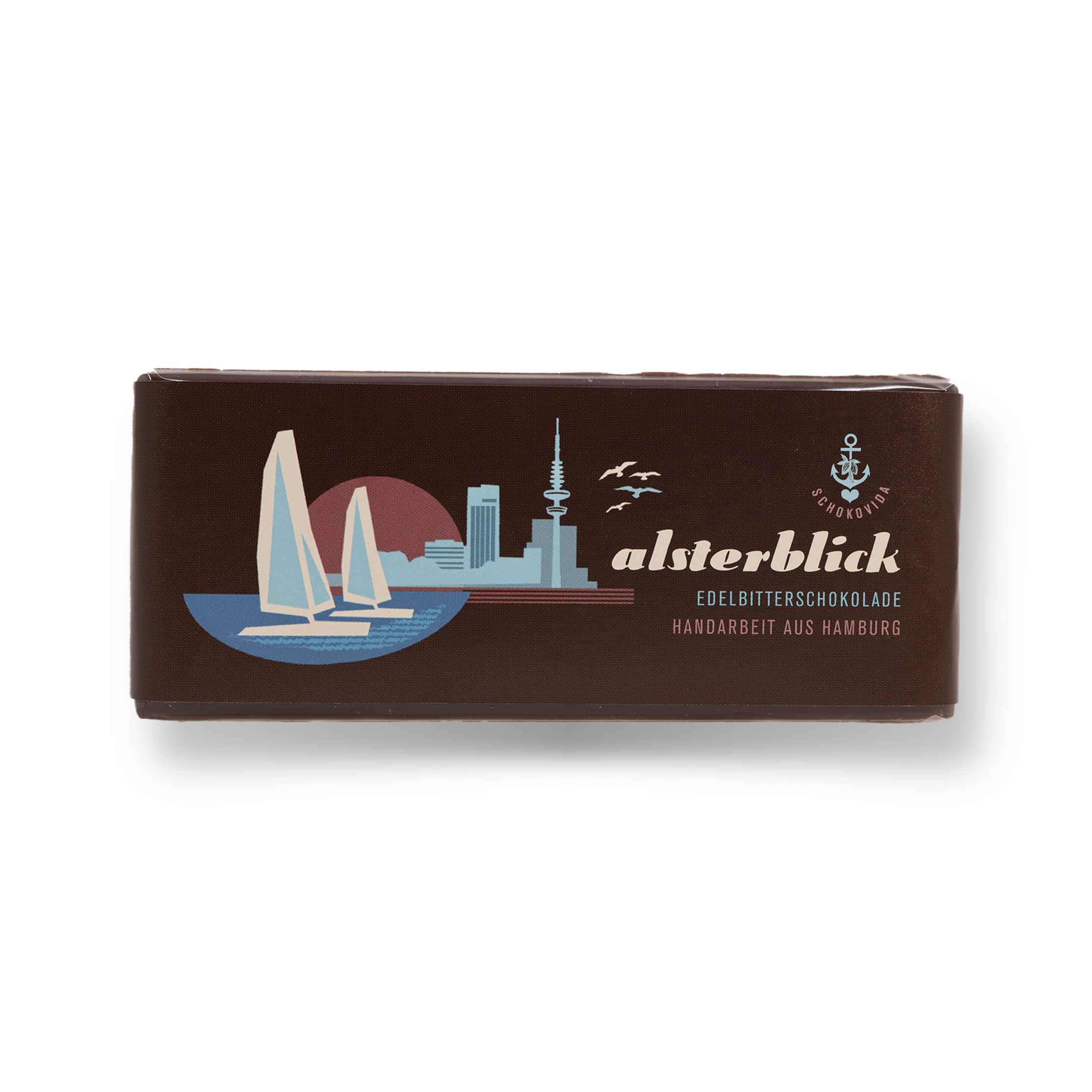 Alsterblick lütt – Edelbitterschokolade, 50g