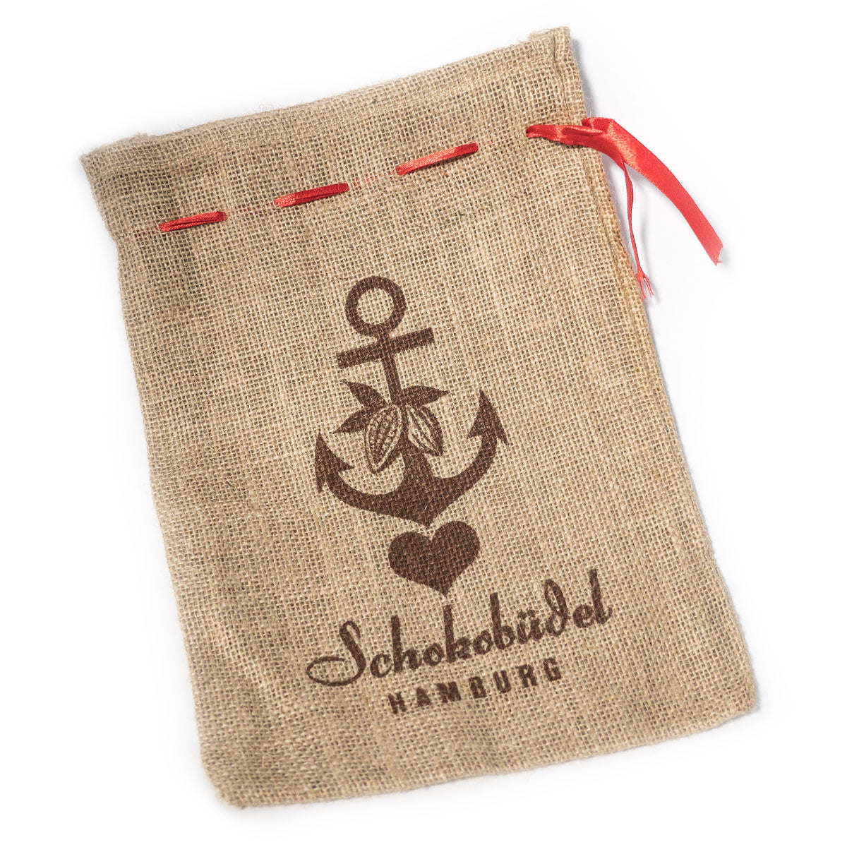 Schokobüdel Hamburg – bedruckter Jutebeutel, groß