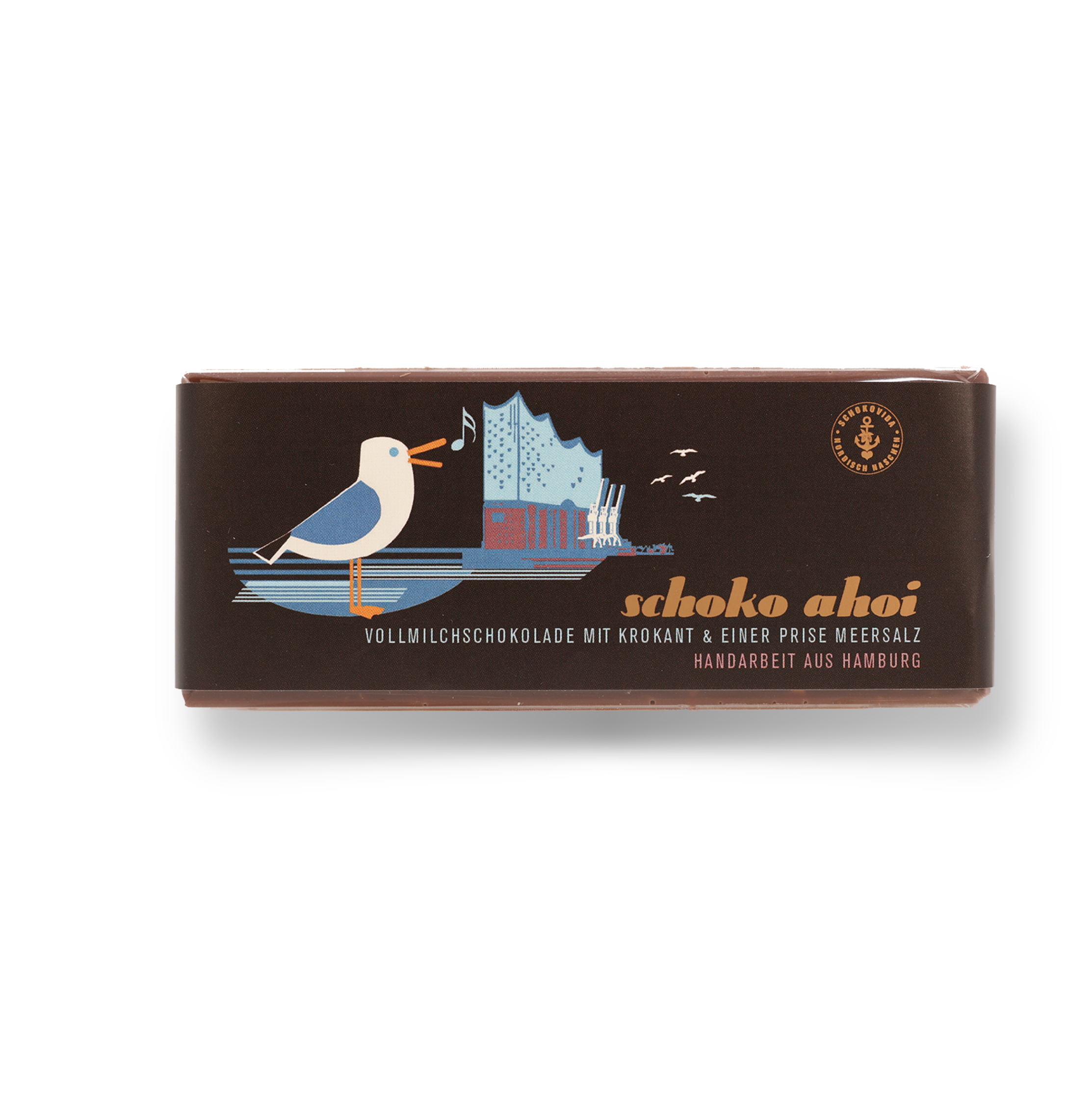 Schoko Ahoi lütt – Vollmilchschokolade mit Krokant und einer Prise Meersalz