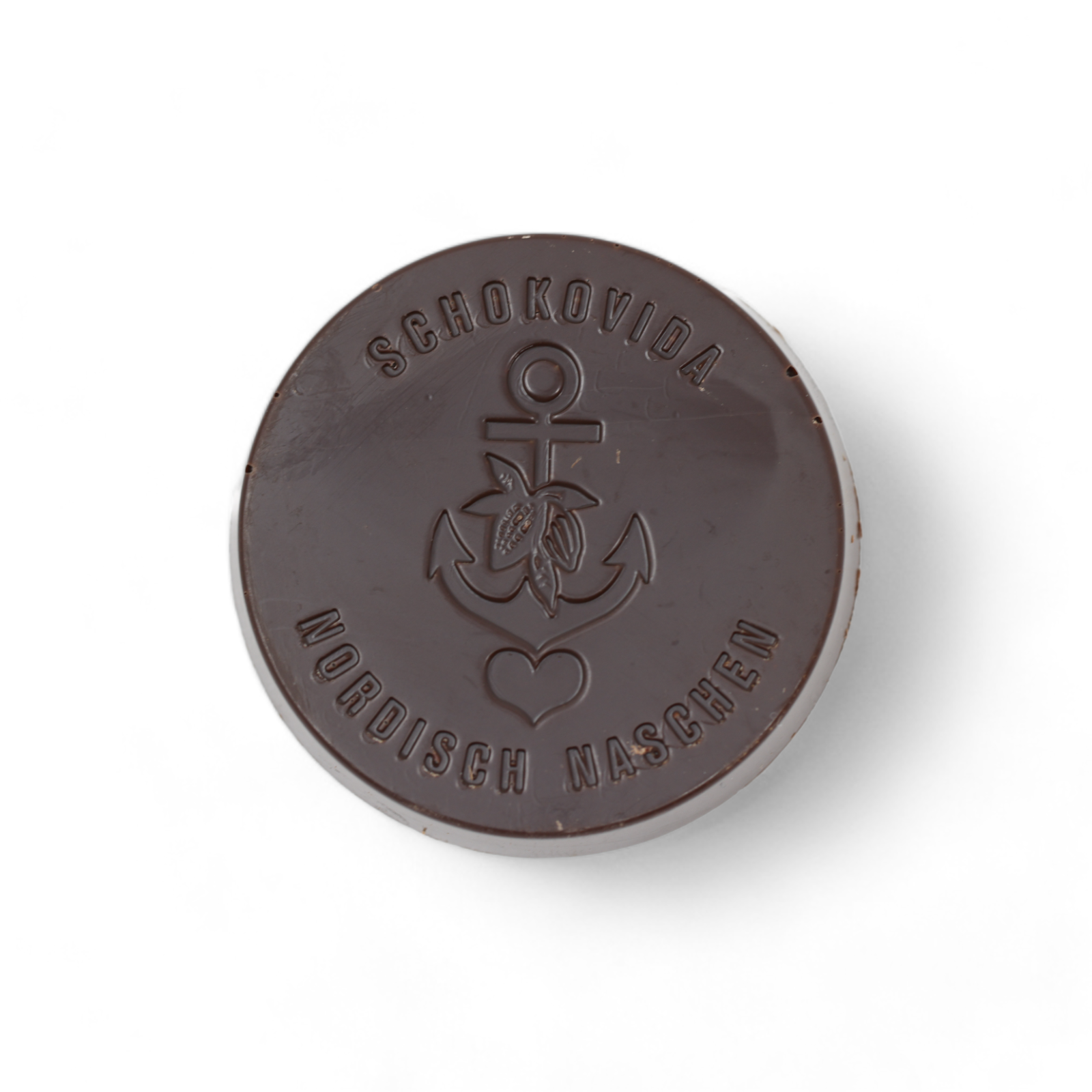 Schokotaler Edelbitter mit Kakaobohnensplittern Schokotaler Edelbitter mit Kakaobohnensplittern